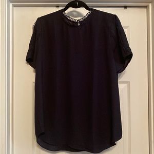 Navy Ann Taylor Blouse
